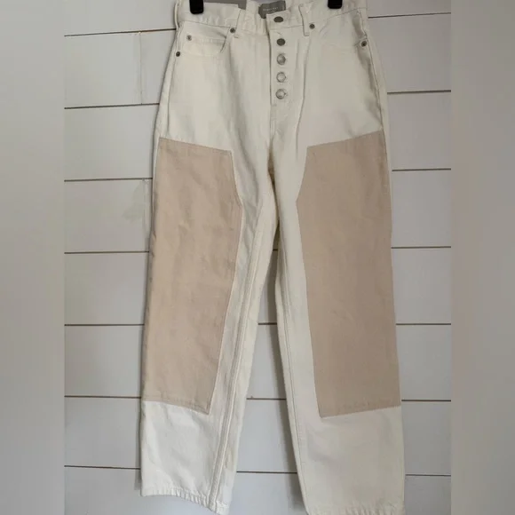 Everlane Womens The Painter Jean Bone White Size sz 27NWT $128 - Picture 7 of 13